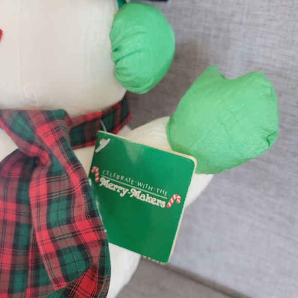 Vintage Nylon Snowman Plush Soft Adorable - Picture 2 of 7
